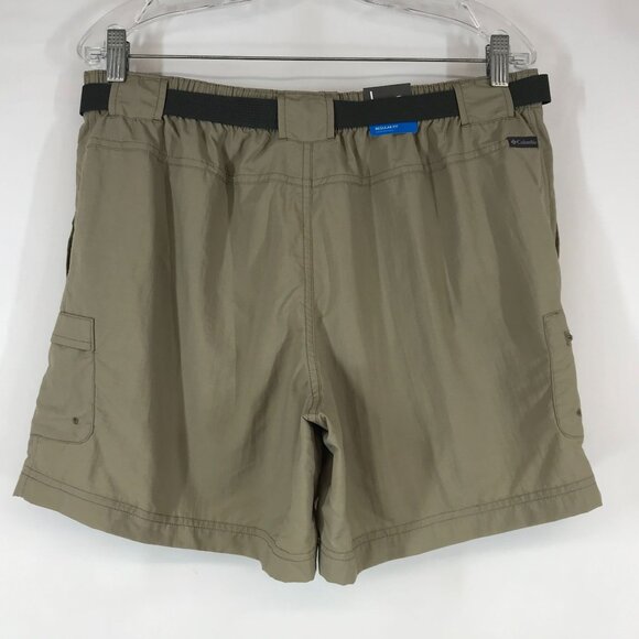 COLUMBIA- WOMEN'S LARGE- BEIGE TAN SANDY RIVER CARGO SHORTS - Picture 4 of 6